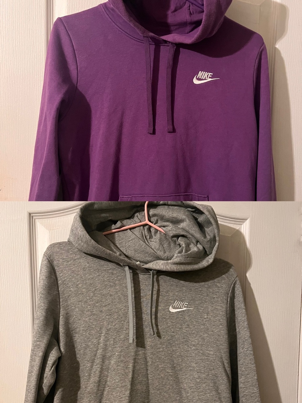 Bundle of 2 Nike Hoodies Purple & Grey⁠ Size S